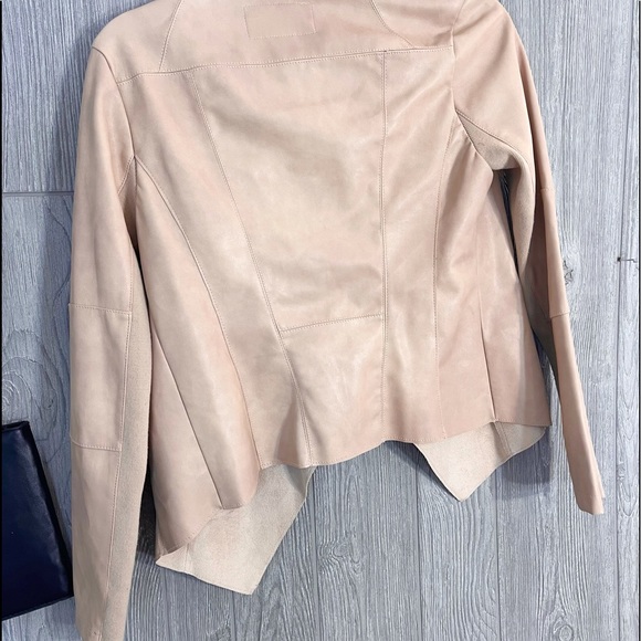 BAR III BAR 111 Slouchy Blush leather & suede Jacket Blazer Moto Sz XS - Picture 9 of 9